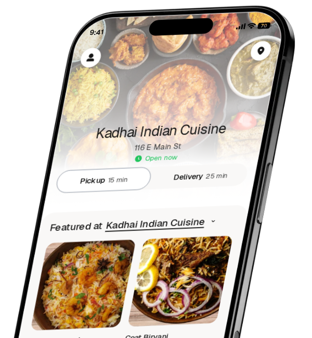 Kadhai Indian Cuisine app preview